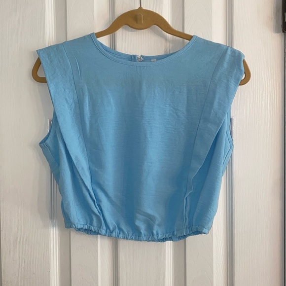 Vrtige Women's Summer 2 Piece Sleeveless Tank Crop & Wide Leg Pants W/Pockets  M - Picture 2 of 5